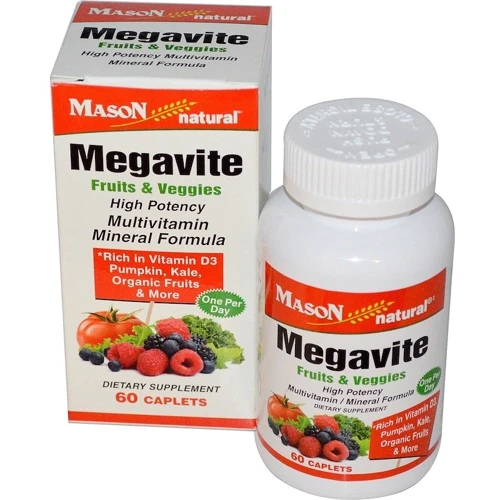 Mason Natural Megavite multivitamin & minerals Мультивітаміни та мінерали 60 каплет
