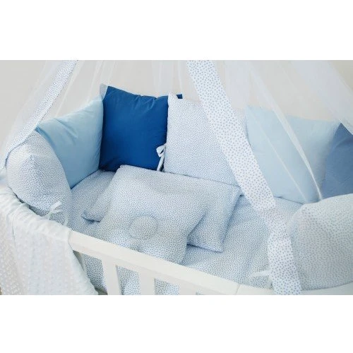 Постельный комплект 8 эл. Twins Dolce Горошки 4066-DP-408, blue, голубой