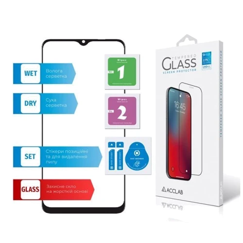Аксесуар для смартфона ACCLAB Tempered Glass Full Glue Black для Realme С11 2021 фото 5