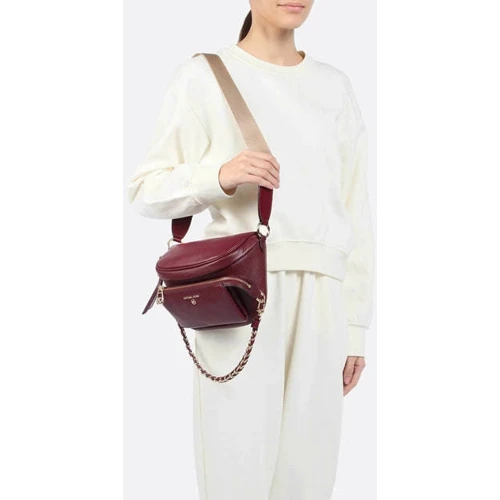 Жіноча сумка Michael Kors Slater Md Sling Pack Msgr бордова (30T0G04M6L950): Застібка Молния