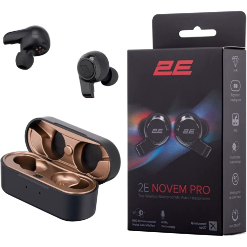 Навушники 2E Novem Pro Black (2E-EBTWNPBK)