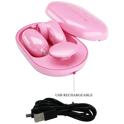 Вакуумный стимулятор с виброяйцом LYBAILE Pretty Love Magic Box Pink (BI-300055)