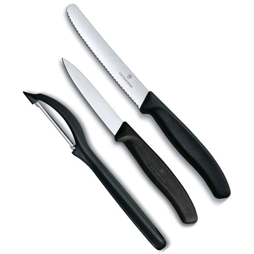 Набір кухонних ножів Victorinox SwissClassic Paring Set With Peeler 3 пр. (6.7113.31)