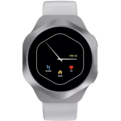 Смарт-часы Canyon Hexagon SW-88 BT-CALL Silver: Дисплей 1.43" AMOLED (466x466)