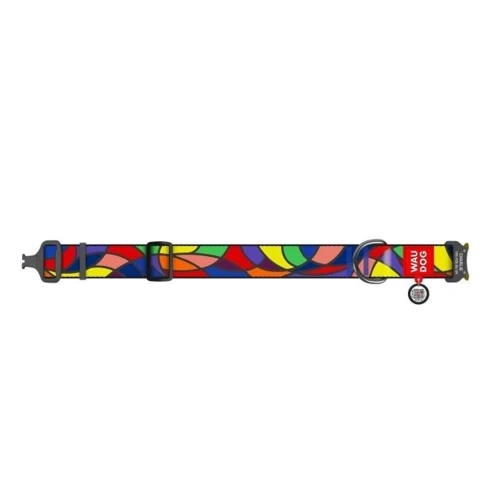 Ошейник для собак WAUDOG Nylon с QR паспортом Витраж, XXL (4535-0051): Цвет разноцветный