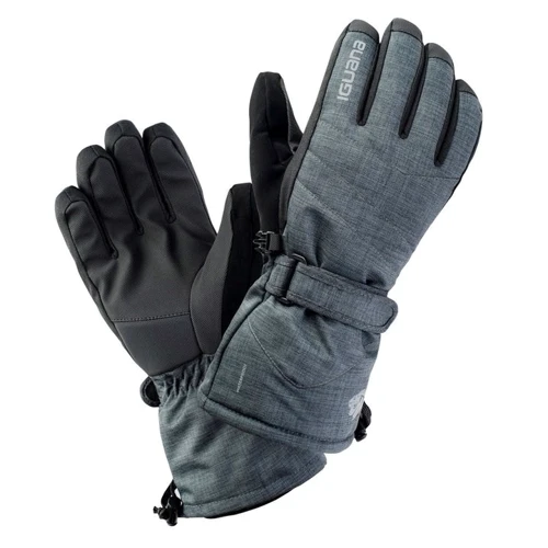 Мужские горнолыжные перчатки Iguana Axel (AXEL-DARK GREY MELANGE/BLACK) L-XL серые