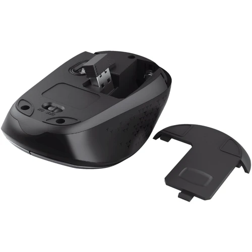 Мышь Trust Yvi Dual-Mode WL Grey (24208): Эргономика симметричная для левшей