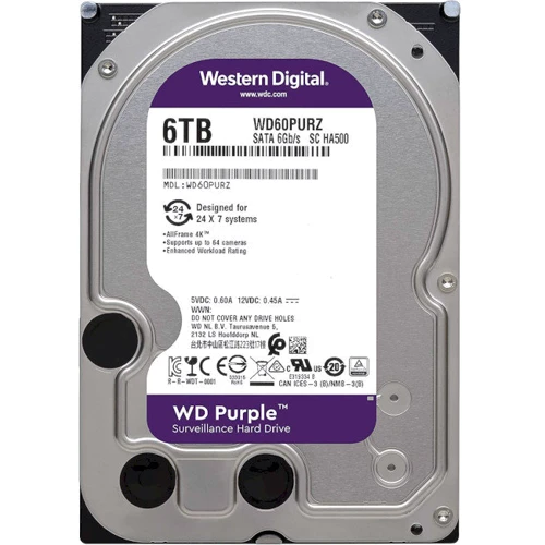 Внутренний жесткий диск WD Purple Pro Surveillance 6TB (WD64PURZ)