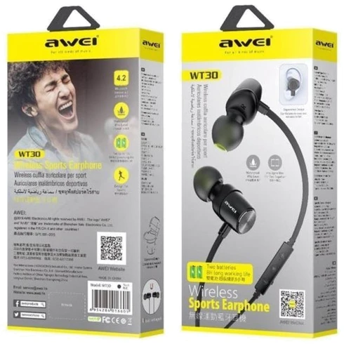Наушники Awei WT30 Black: Чувствительность (дБ) 90