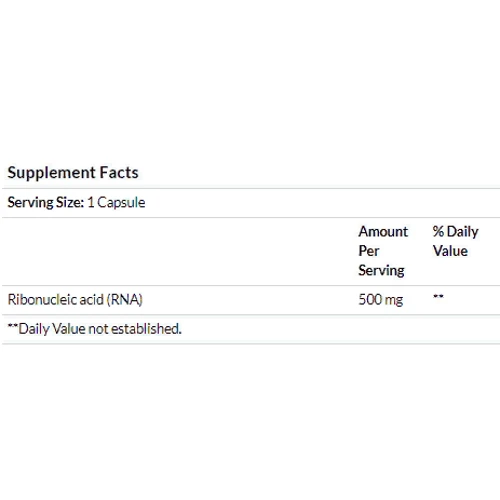Life Extension RNA Capsules, 500 mg, 100 Capsules Рибонуклеиновая кислота: Пол Унисекс