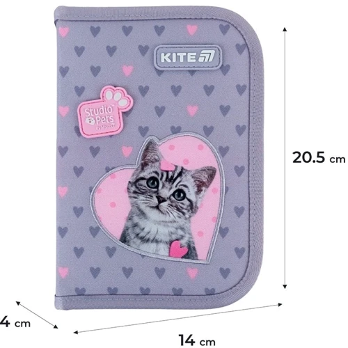 Набор Kite рюкзак + пенал + сумка для обуви 556 Studio Pets (SET_SP25-556M): Цвет серый