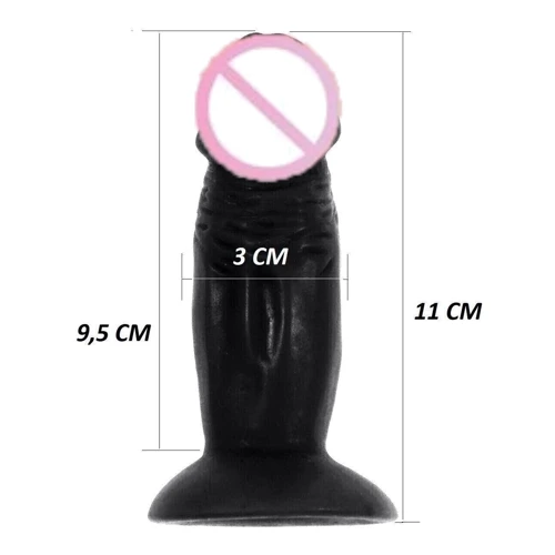 Анальный фаллоимитатор на присоске XESE RD-33 BLACK SOFT
