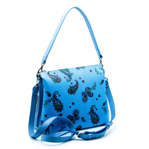 Женская сумка через плечо ARTiS Bags голубая (1740 7300-5804): Тип ручки Со съемным ремнем, Со съемной ручкой, Короткая ручка, Плечевой ремень