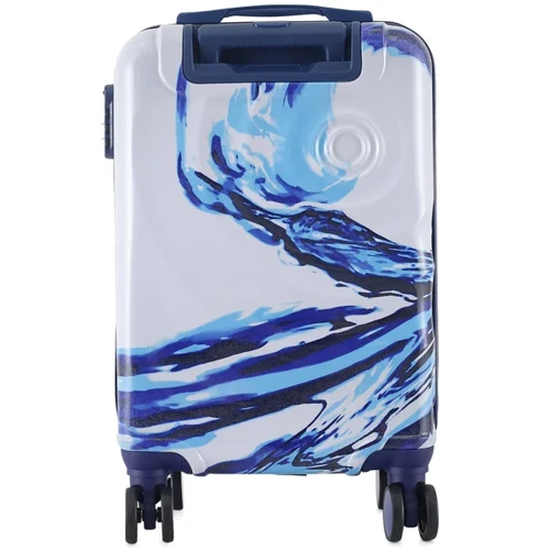 Валіза Semi Line 20" (S) White/Blue Print (T5653-1): Фактура матова, глянцевий