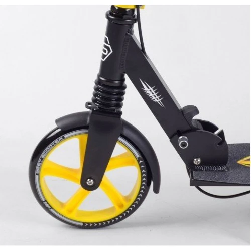 Самокат алюминиевый Best Scooter SHARK желтый (20787): Материал колес полиуретан