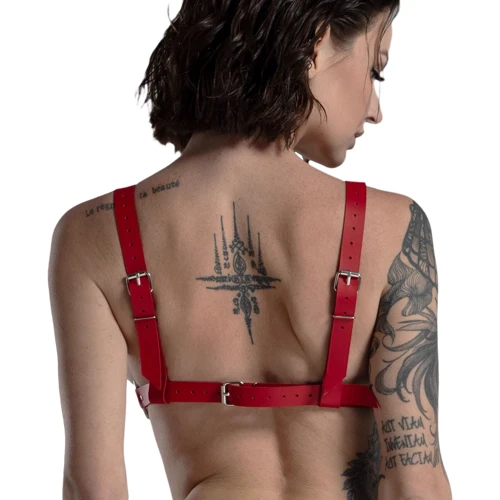 Лиф из натуральной кожи Feral Feelings - Bikini Top Red