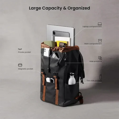 Сумка для ноутбука Tomtoc 15.6" VintPack-TA1 Black (TA1M1D1): Колір черный