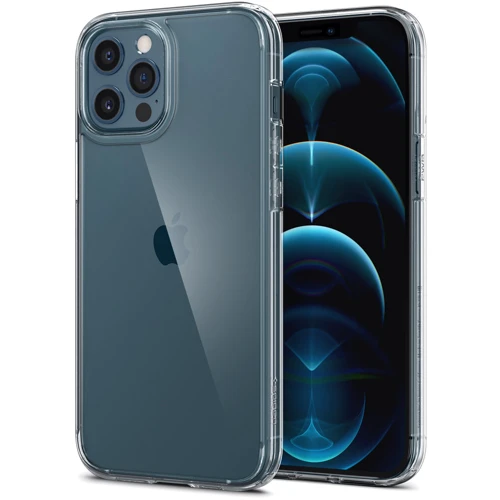 Чехол для iPhone Spigen Crystal Hybrid Crystal Clear (ACS01476) for iPhone 12 Pro Max: Материалы поликарбонат и полиуретан