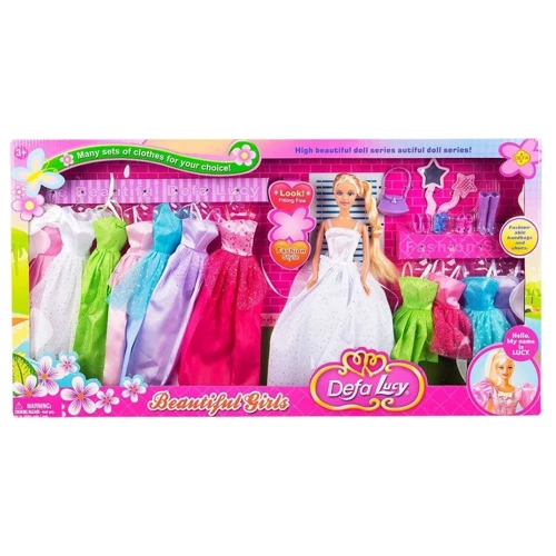 Детская кукла Defa с набором одежды (8027(White))