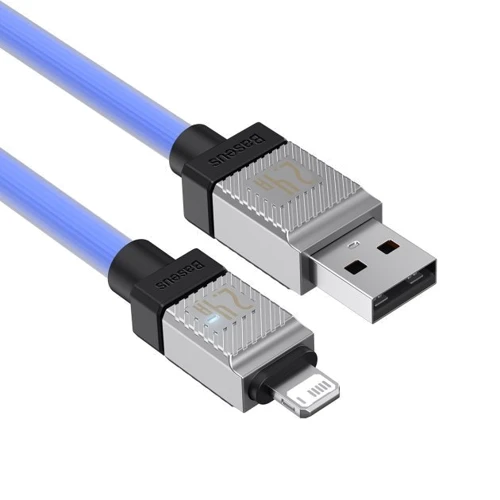 Кабель Baseus USB Cable to Lightning CoolPlay Series 2.4A 1m Blue (CAKW000403) фото 5