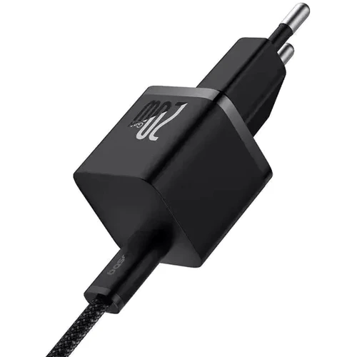 Зарядное устройство Baseus USB-C Wall Charger GaN5 mini 1C 20W with USB-C Cable Black (P10110900113-00): Особенности Power Delivery (PD), Быстрая зарядка, USB-C