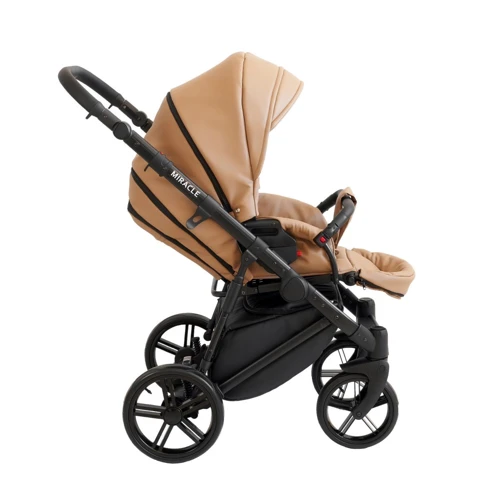 Універсальна коляска 2 в 1 Broco Miracle Black 9023-BMB-06, бежевий фото 14