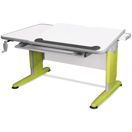 Стол Mealux Detroit Green (арт.BD-320 MC/G) - столешница белая / цвет пластика зеленый