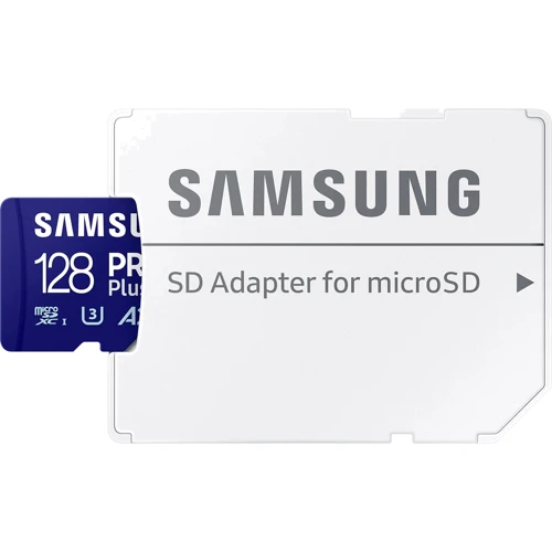 Карта пам'яті Samsung 128 GB microSDXC Pro Plus UHS-I U3 V30 A2 Class 10 + SD-adapter (MB-MD128SA)