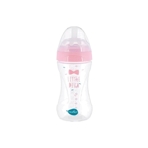 Бутылочка Nuvita для кормления Mimic Collection 250 мл 3+ антиколиковая розовая (NV6031ROSA)