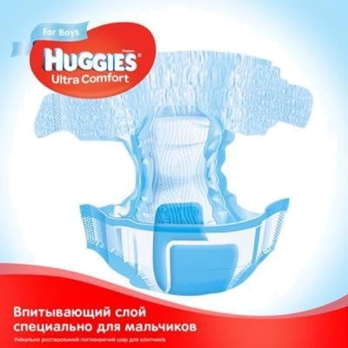 Подгузники Huggies Ultra Comfort 5 Бокс для мальчиков 42х2 шт: Размер подгузника 5 (XL)
