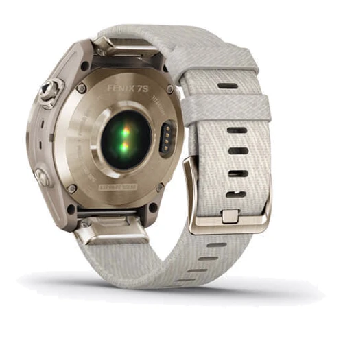 Смарт-часы Garmin Fenix 7S Sapphire Solar Cream Gold Titanium with Cream Heathered Nylon Band (010-02539-39) фото 9