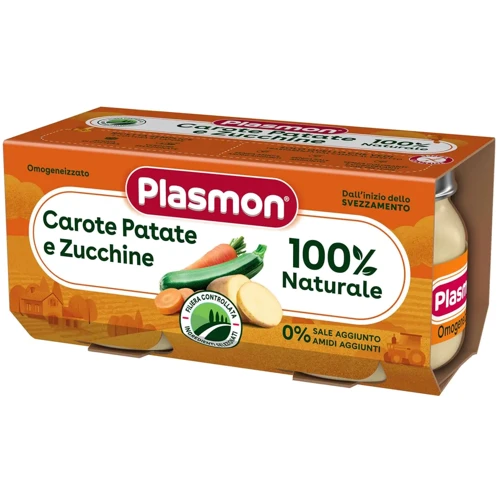 Пюре овочеве Plasmon Морква картопля цукіні 2х80 г 160 г (1136110)