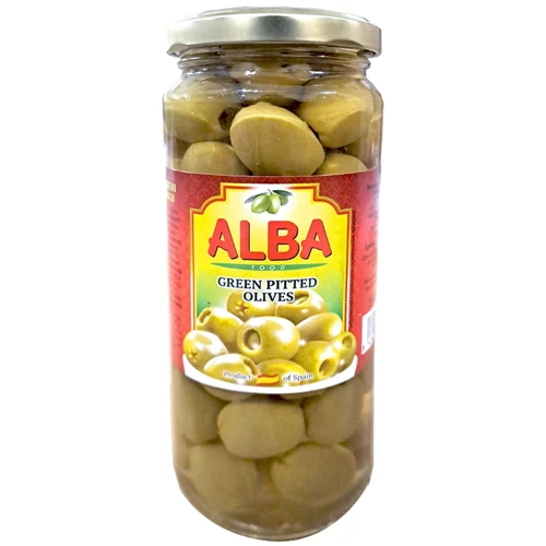 Оливки ALBA FOOD зелені без кісточки 200/260 358 мл (8436024299861)
