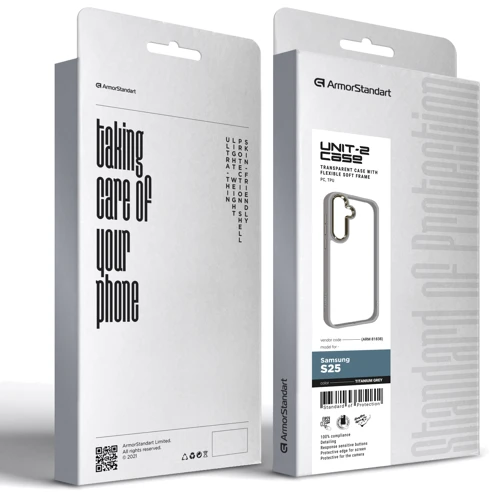 Чехол для телефонов ArmorStandart UNIT2 Case Titanium Grey for Samsung S931 Galaxy S25 (ARM81838): Совместимость Samsung S931 Galaxy S25