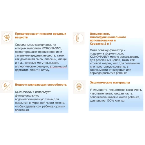 Матрац-кокон для новонароджених Kokonanny Рожева хвиля (KN03) фото 6