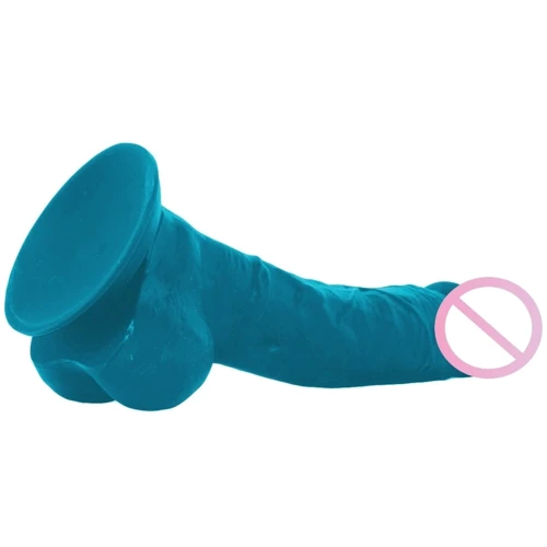 Цветной фаллоимитатор на присоске Coloursoft Soft Dildo, 13х4 см, голубой