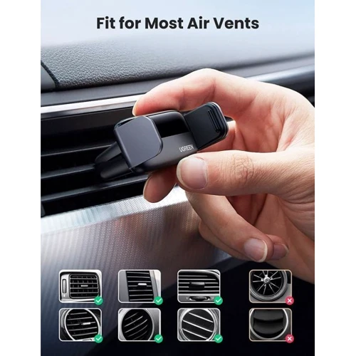 Держатель Ugreen Car Holder Air Vent LP120 Black (10422): Совместимость универсальный, Apple