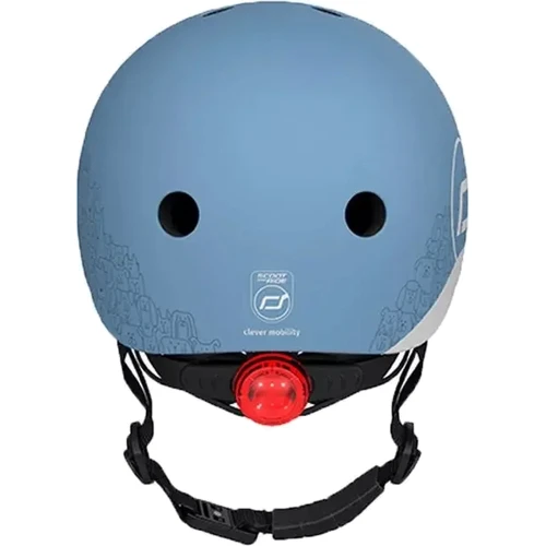 Шолом дитячий Scoot and Ride Світло-синій з ліхтариком 45-51см (SR-210225-STEEL): Стать мальчик