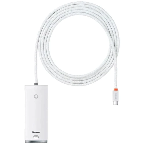 Адаптер Baseus Adapter Lite Series USB-C to 4xUSB White (WKQX030502)
