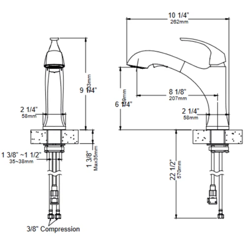 Смеситель для кухонной мойки Kraus KPF-2252SFS