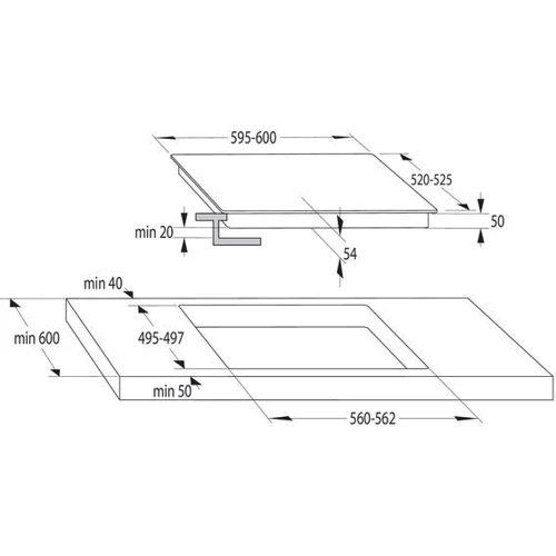 Варочная поверхность электрическая Gorenje IT643BSC: Расположение панели спереди