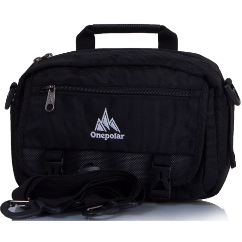 Мужская сумка через плечо Onepolar черная (W5078-black)