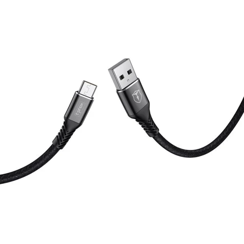 Кабель T-PHOX USB Cable to USB-C Jagger 2m Black (T-C814 (2) black): Довжина 2 м