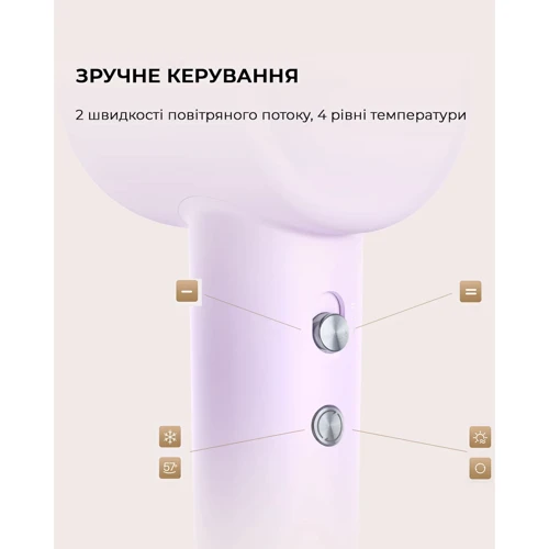 Фен Dreame Gleam Purple (AHD12A-PPL): Количество температурных режимов 2