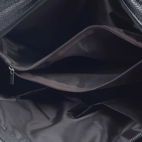 Мужская конференц-сумка Borsa Leather черная (10t098-black): Тип ручки Со съемным ремнем, С двумя ручками, Плечевой ремень, Короткая ручка