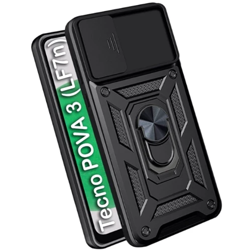 Аксессуар для смартфона BeCover Military Black for Tecno POVA 3 (LF7n) (709150): Цвет черный
