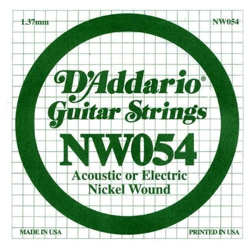 Струна для гитар Струна D`ADDARIO NW054 XL Nickel Wound 054