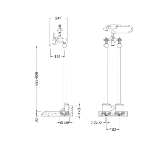 Змішувач для ванни Kraus KEF-16019ORB