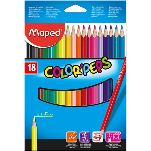 Олівці кольорові Color Peps Classic 18 кольорів, Maped