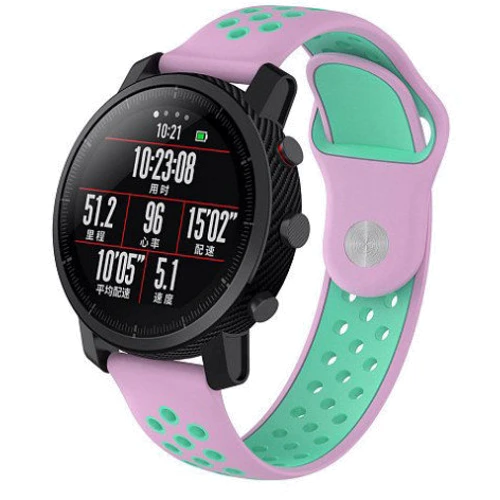 Ремешок Xiaomi Silicone Strap for Amazfit Stratos, 22mm, Pink-Green (AMZSTRSILNIKE-RG): Совместимость с брендом AmazFit